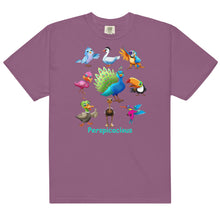 Load image into Gallery viewer, Perspicacious "Perspy" the Peacock Collection Men’s garment-dyed heavyweight t-shirt