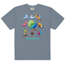 Load image into Gallery viewer, Perspicacious "Perspy" the Peacock Collection Men’s garment-dyed heavyweight t-shirt