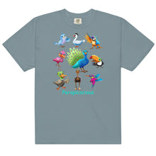 Load image into Gallery viewer, Perspicacious "Perspy" the Peacock Collection Men’s garment-dyed heavyweight t-shirt