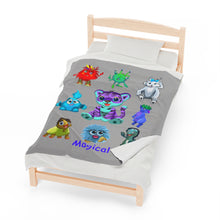 Load image into Gallery viewer, Magical &quot;Lyric&quot; the Magical Monster Velveteen Plush Blanket
