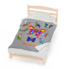 Load image into Gallery viewer, Mirabilia &quot;Mira&quot; the Butterfly Velveteen Plush Blanket
