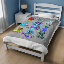 Load image into Gallery viewer, Magical &quot;Lyric&quot; the Magical Monster Velveteen Plush Blanket
