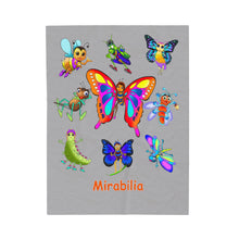 Load image into Gallery viewer, Mirabilia &quot;Mira&quot; the Butterfly Velveteen Plush Blanket
