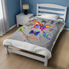 Load image into Gallery viewer, Mirabilia &quot;Mira&quot; the Butterfly Velveteen Plush Blanket
